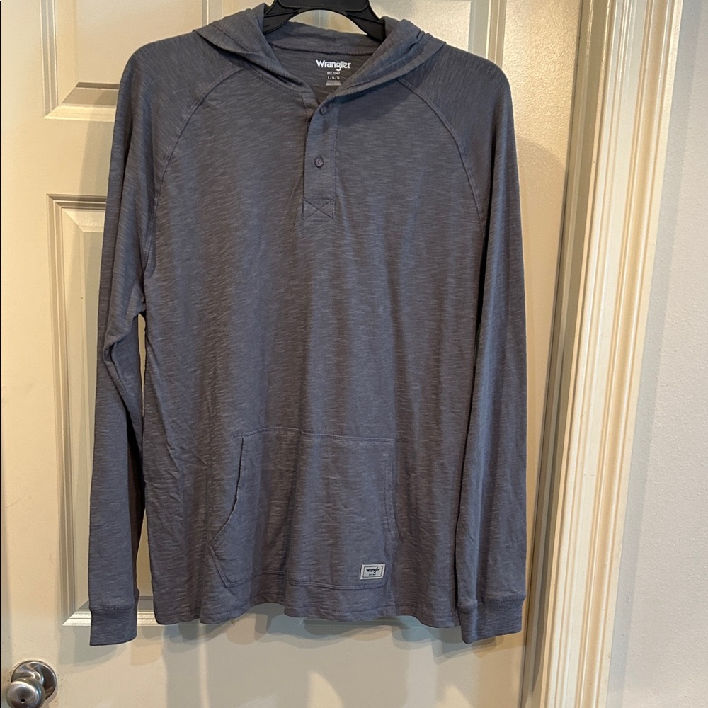 Wrangler Men's Charcoal Hooded Sweatshirt